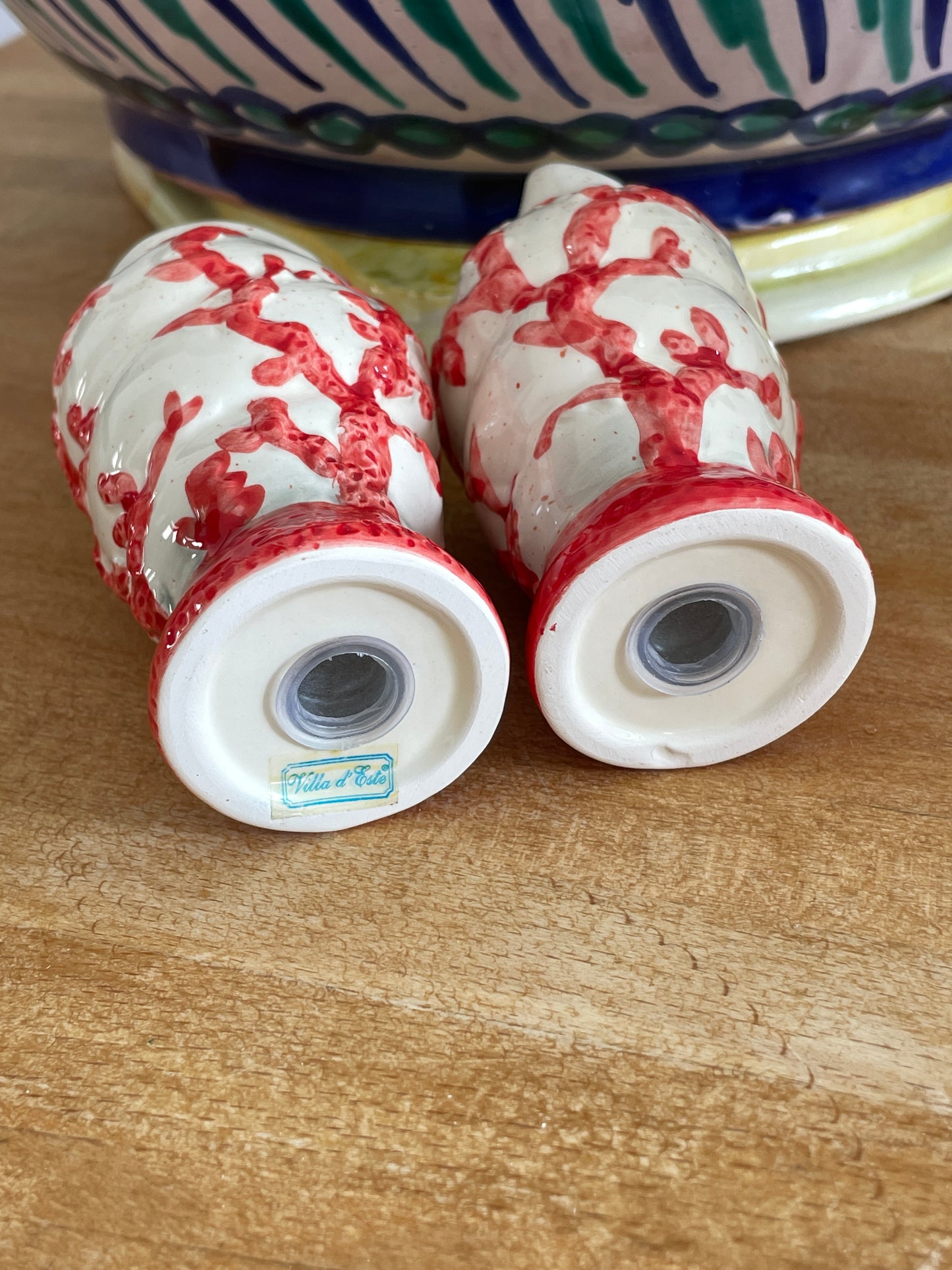 Salière/poivrière corail