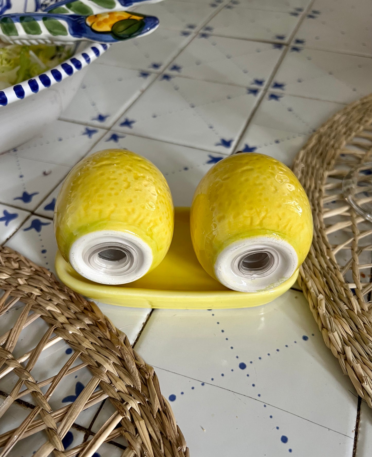 Salière poivrière citrons Made in Italy