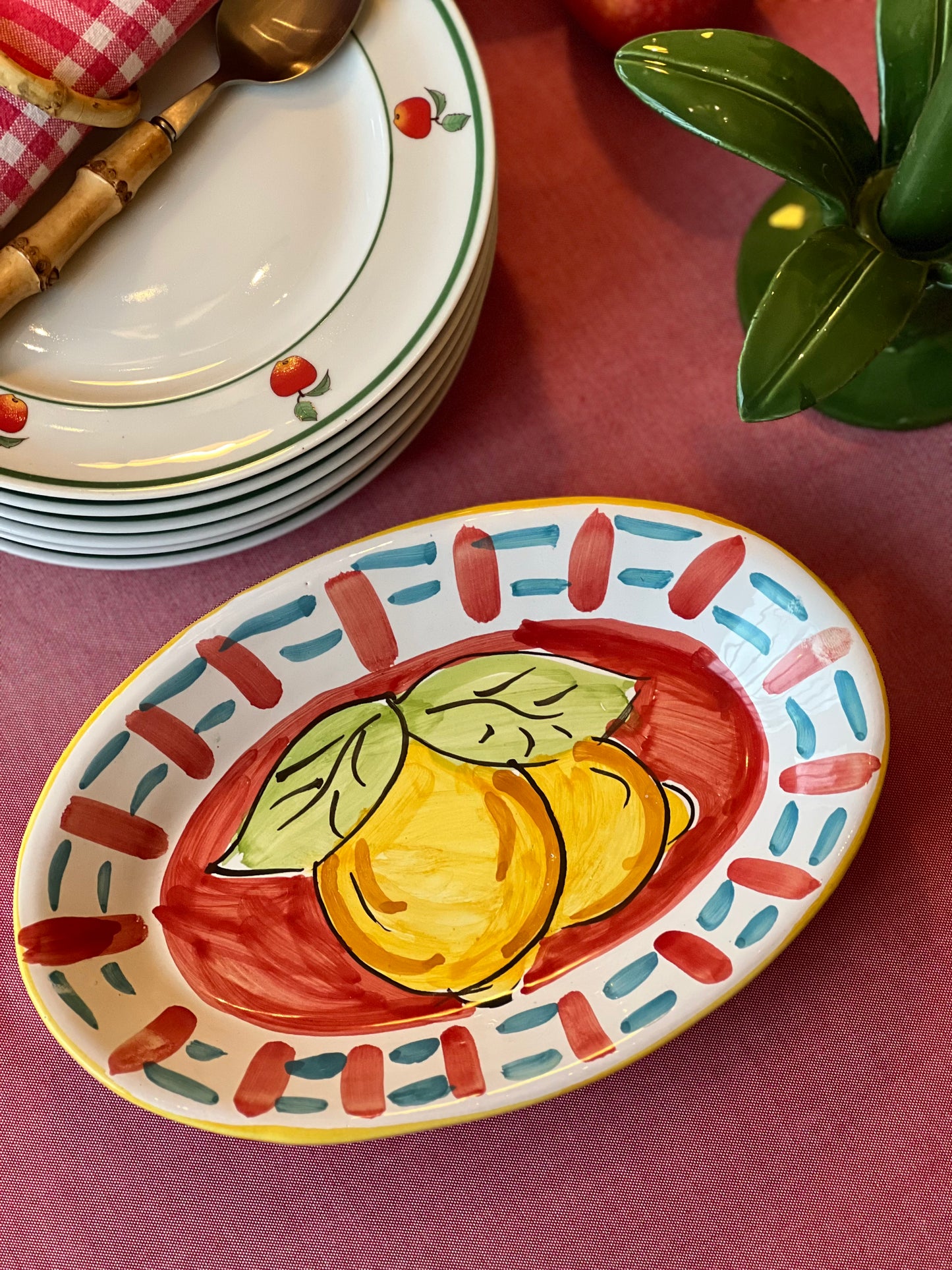 Plat citrons rouge Made in Italy