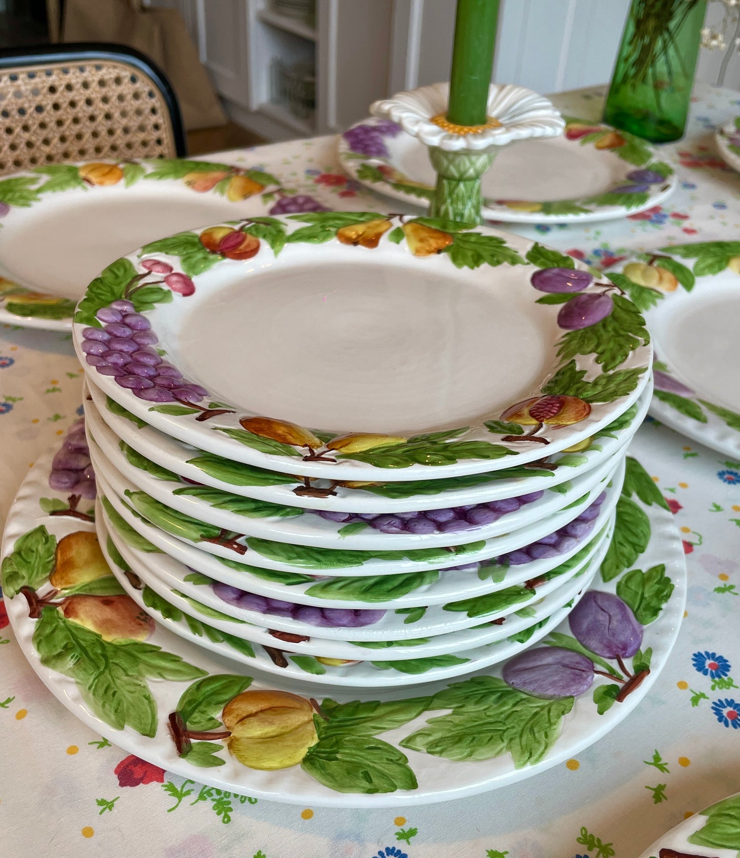 10 assiettes plates fruits Made in Italy