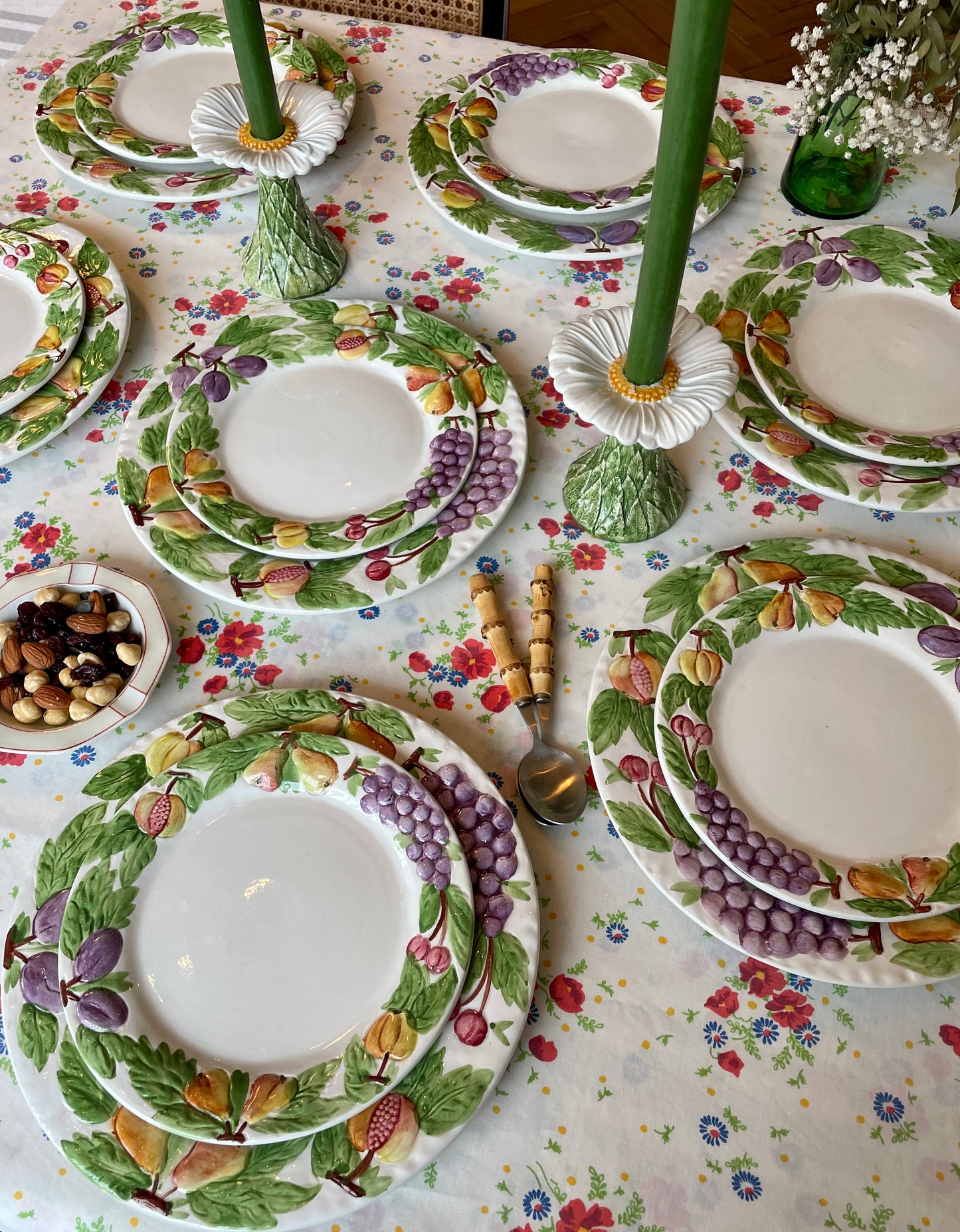 10 assiettes à dessert fruits Made in Italy