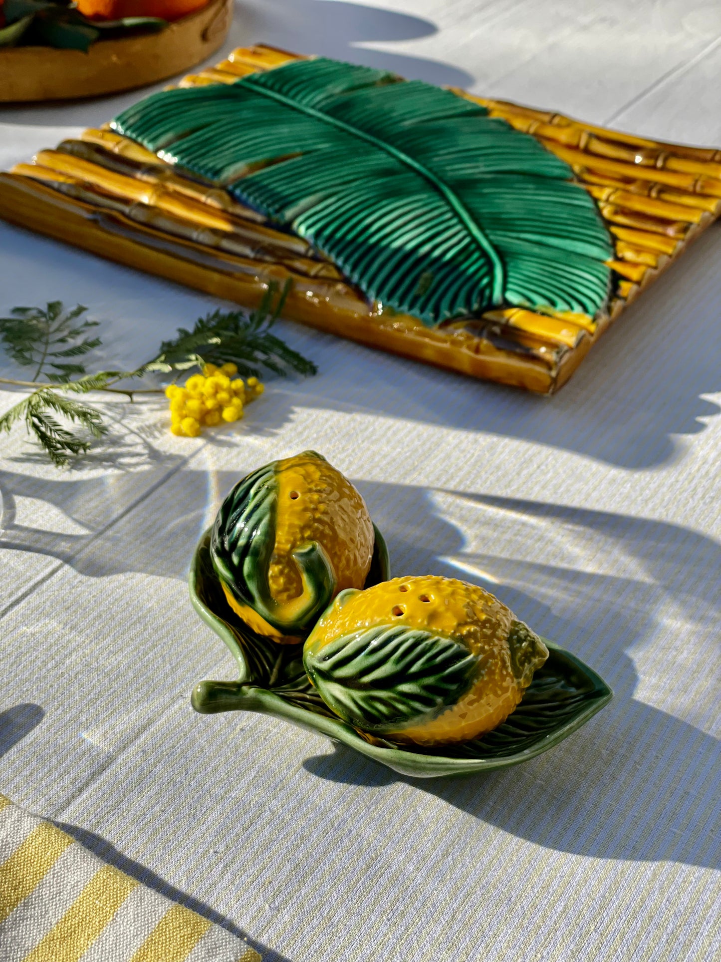 Salière/poivrière citrons