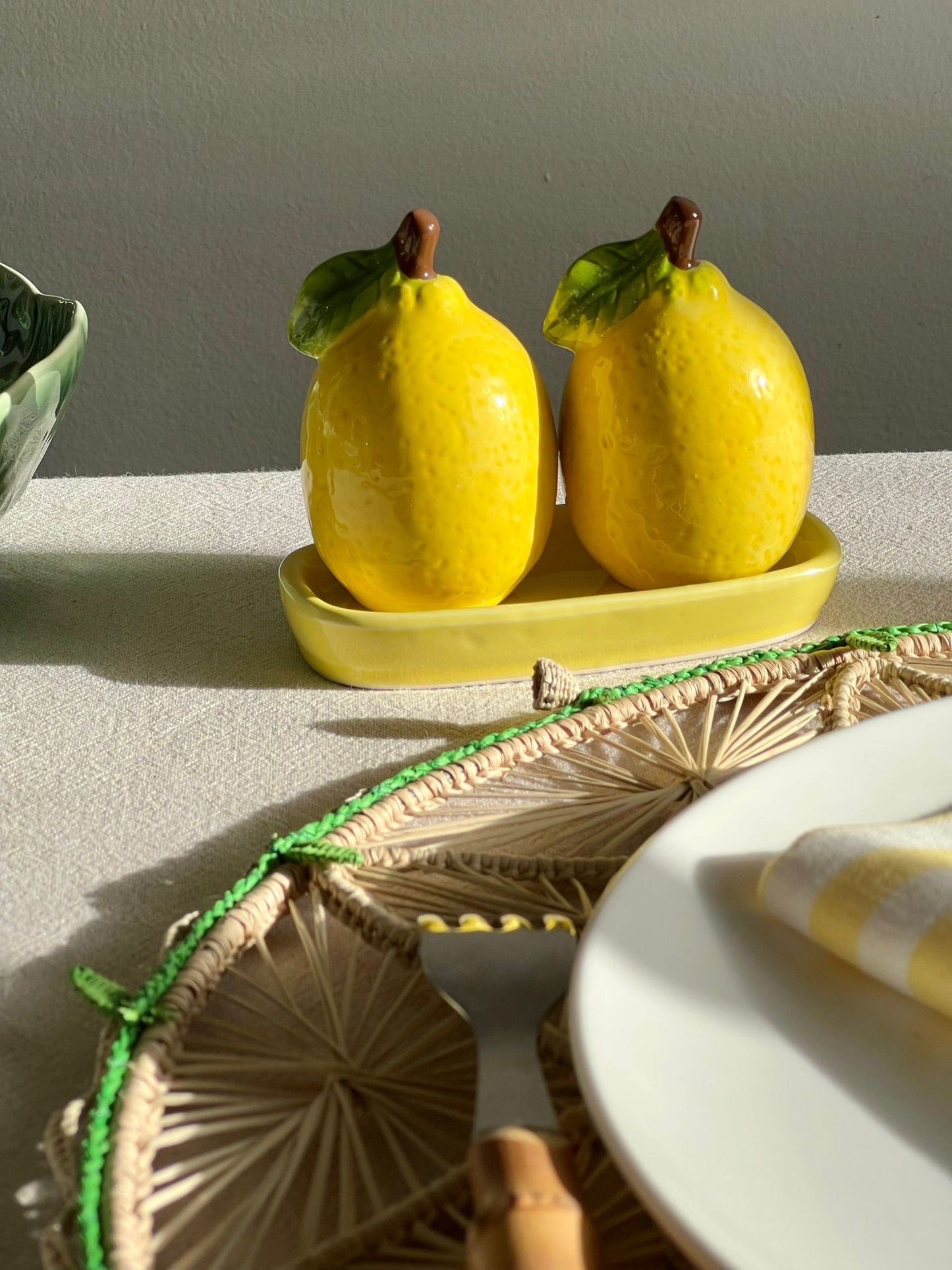 Salière poivrière citrons Made in Italy