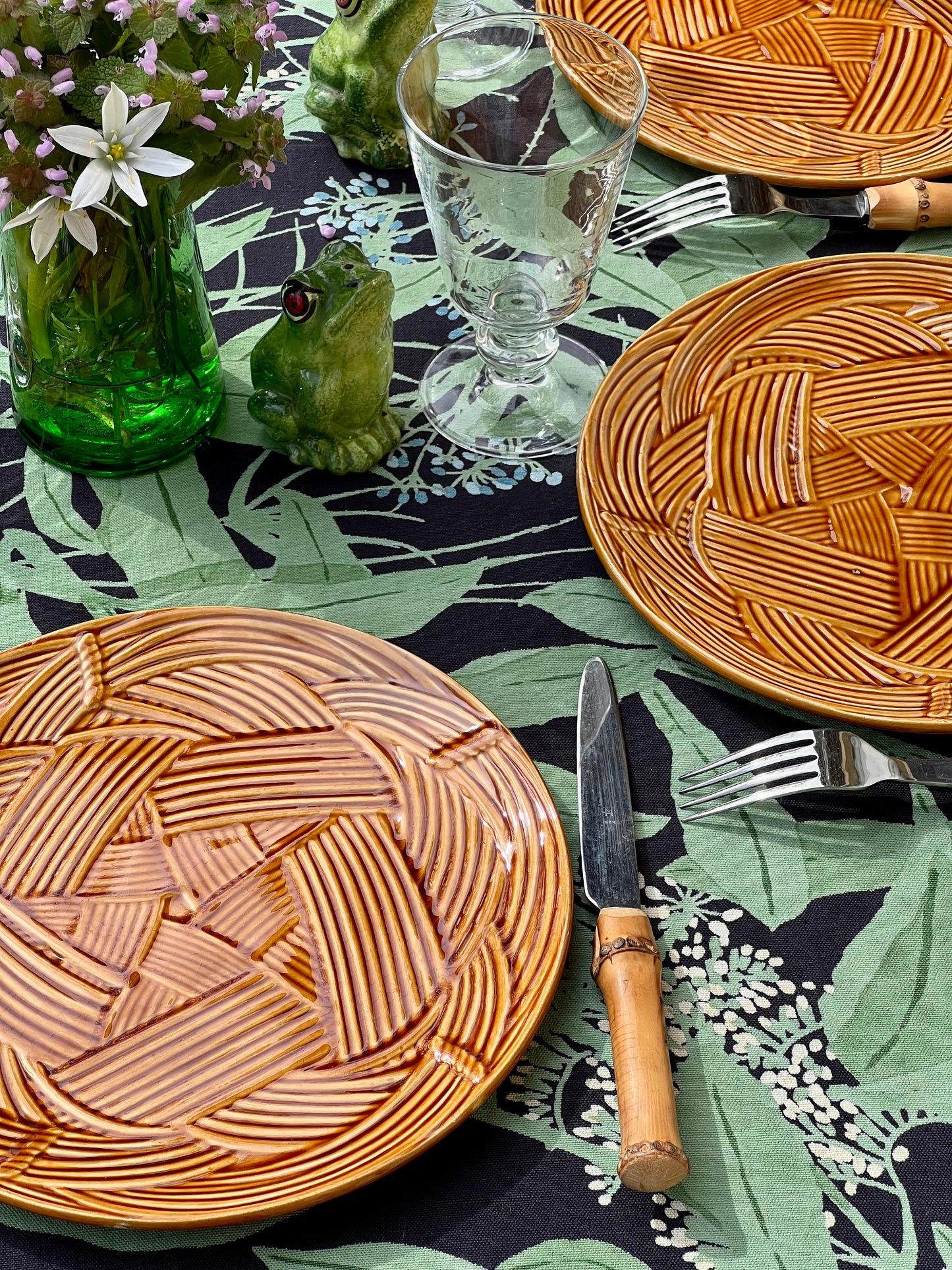 8 assiettes plates cordes GIEN