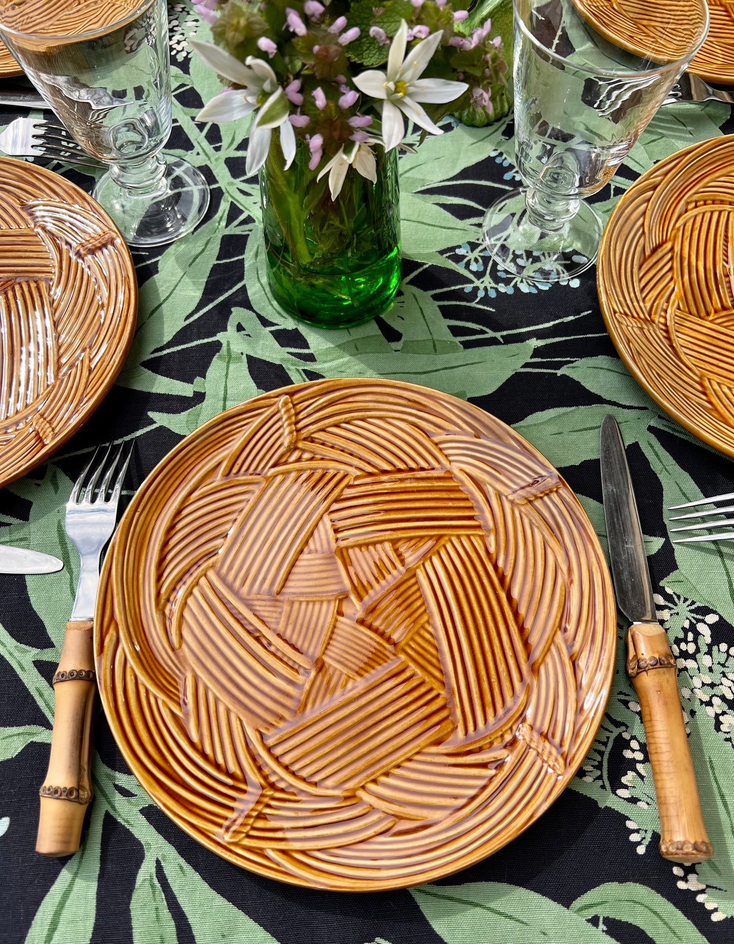 8 assiettes plates cordes GIEN