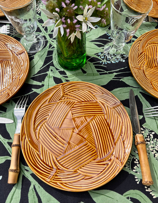 8 assiettes plates cordes GIEN