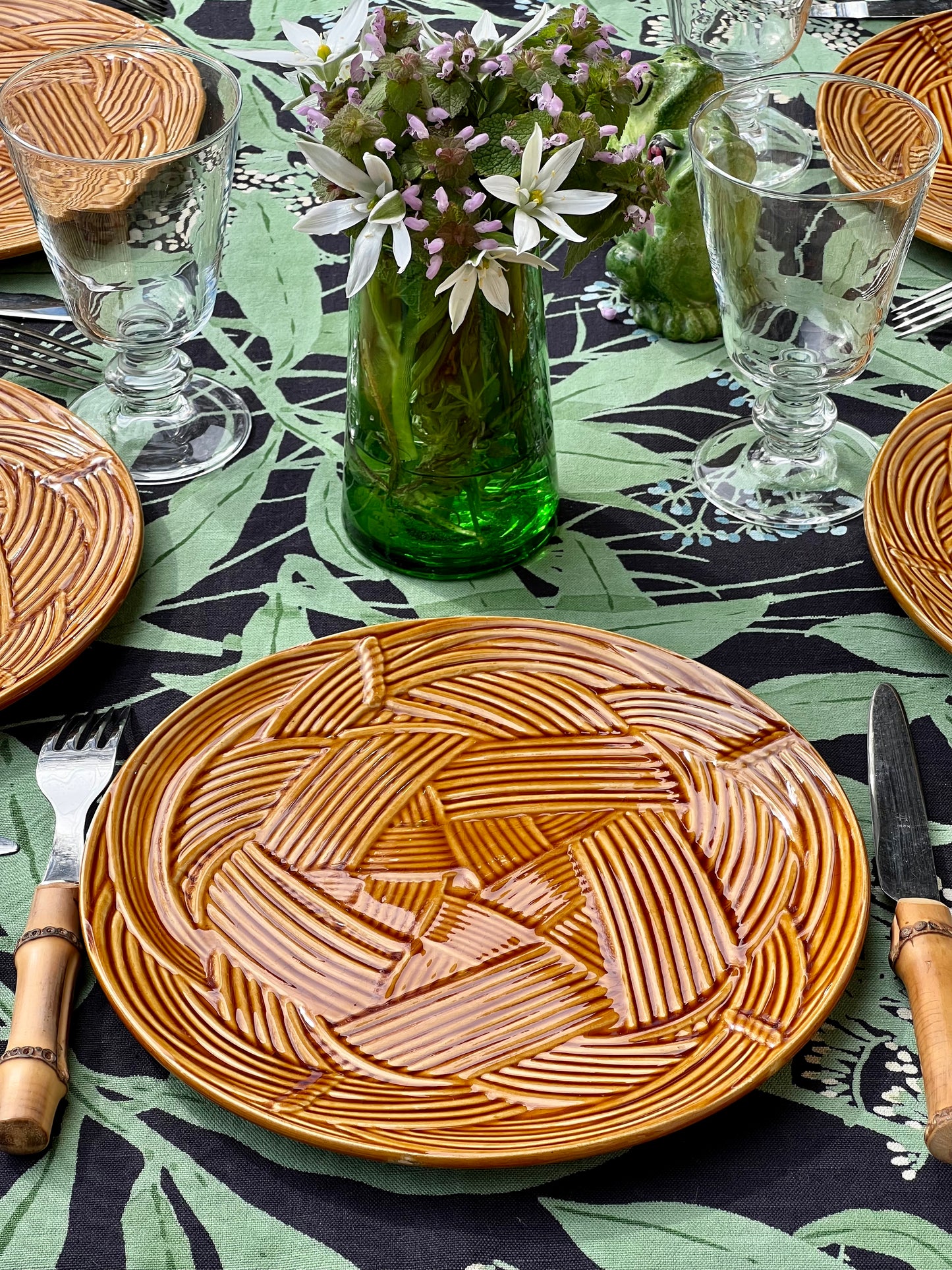 8 assiettes plates cordes GIEN
