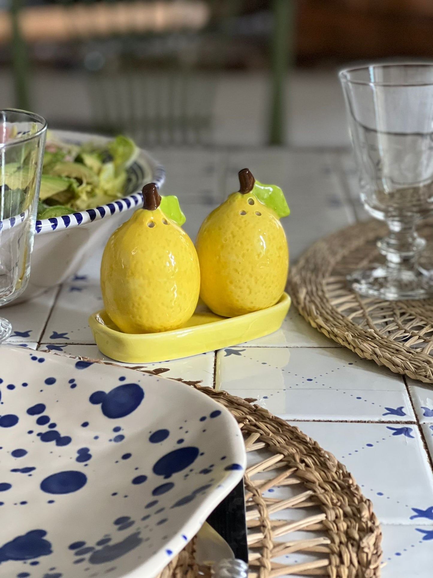 Salière poivrière citrons Made in Italy