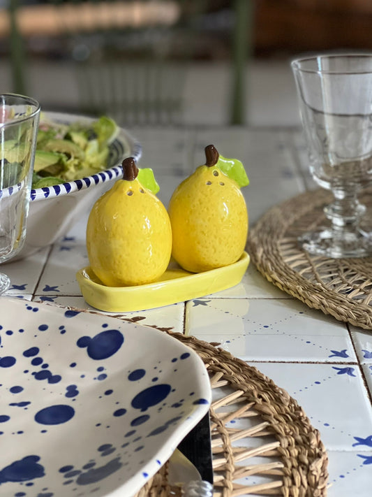 Salière poivrière citrons Made in Italy