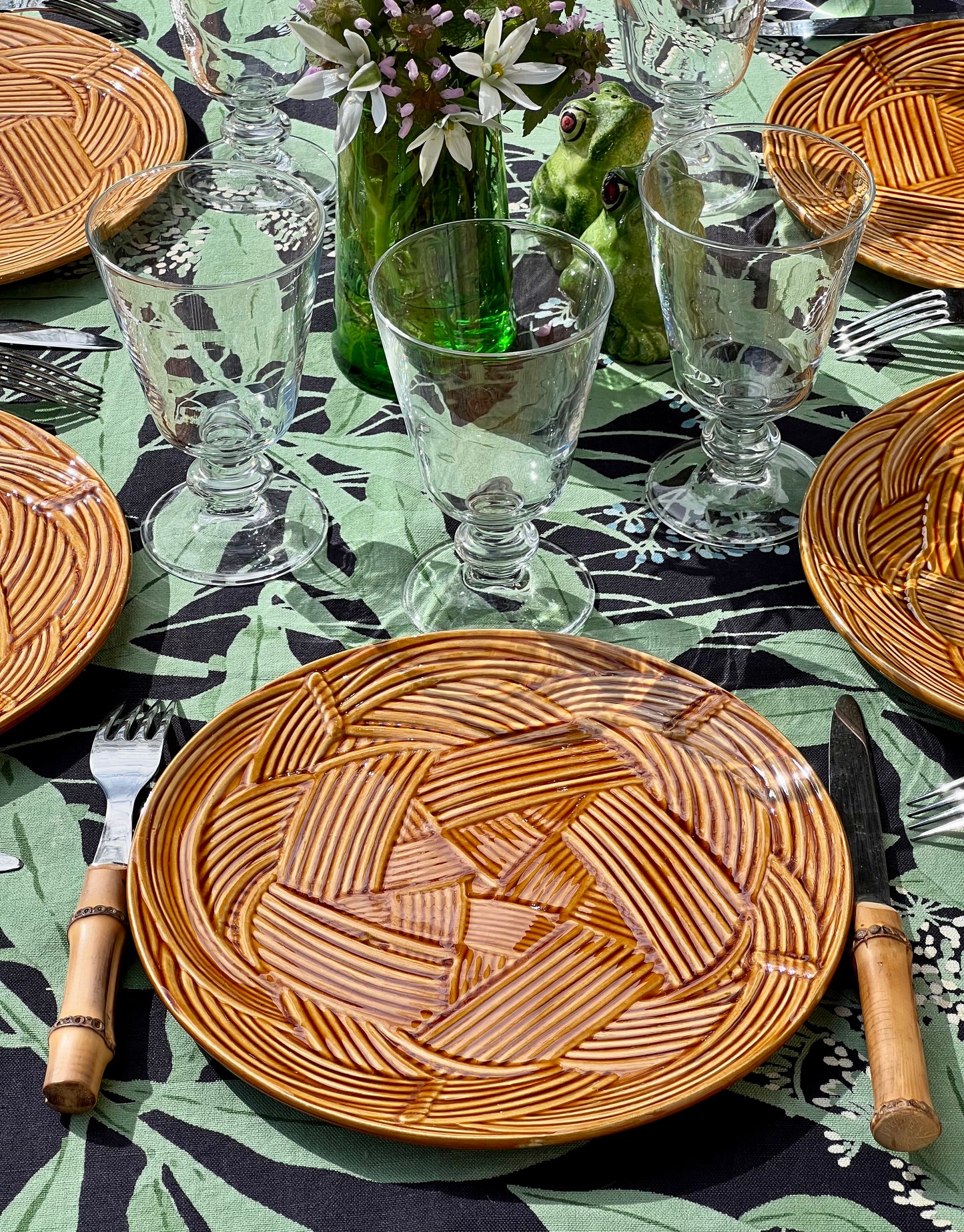 8 assiettes plates cordes GIEN