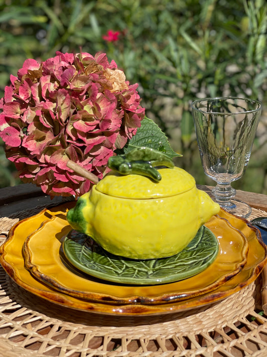 Sucrier/confiturier/moutardier citron