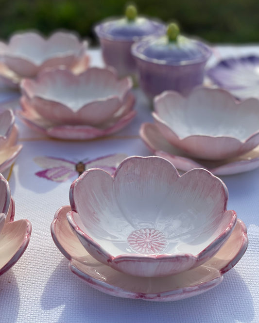 6 coupelles fleurs