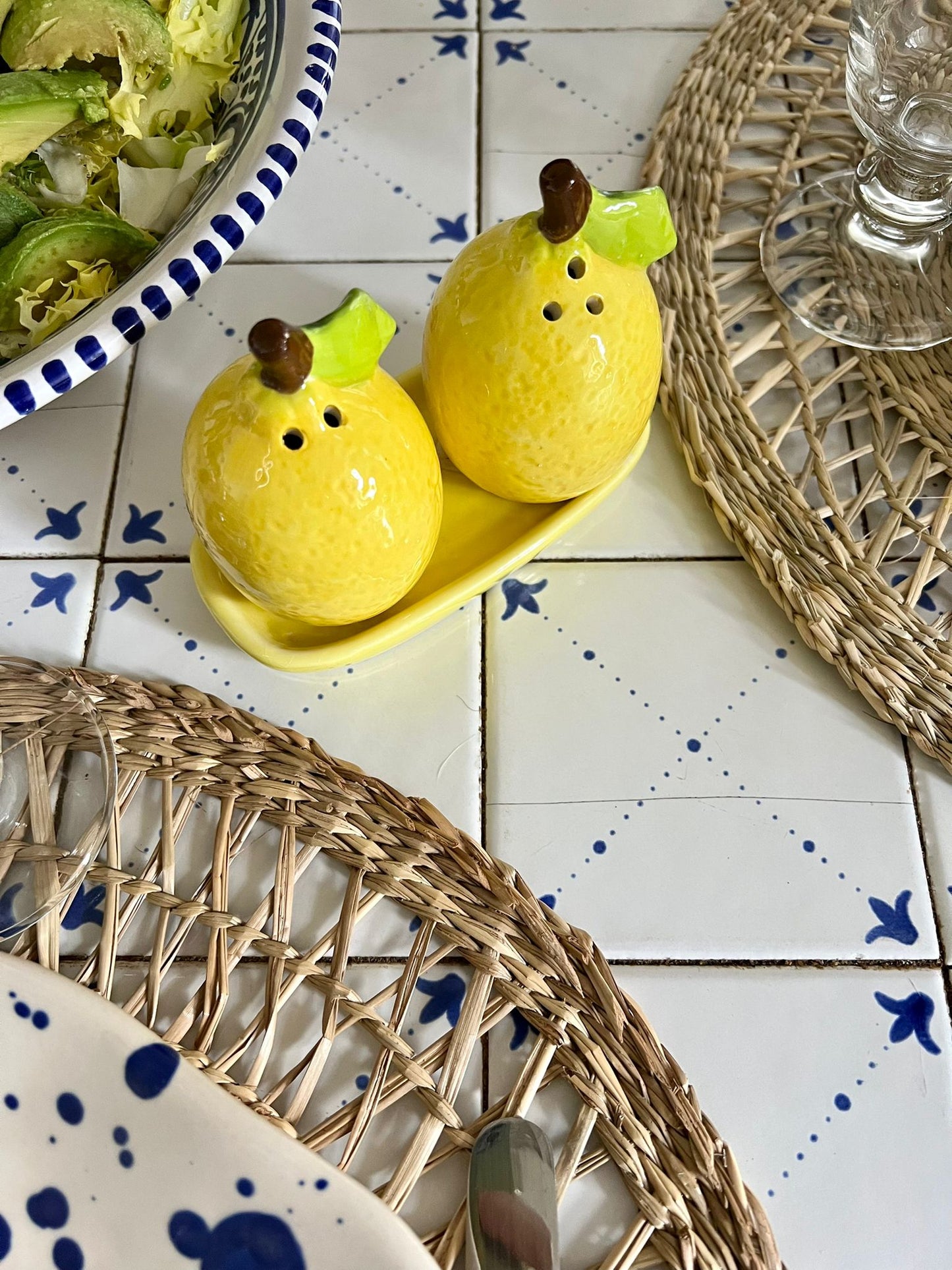 Salière poivrière citrons Made in Italy