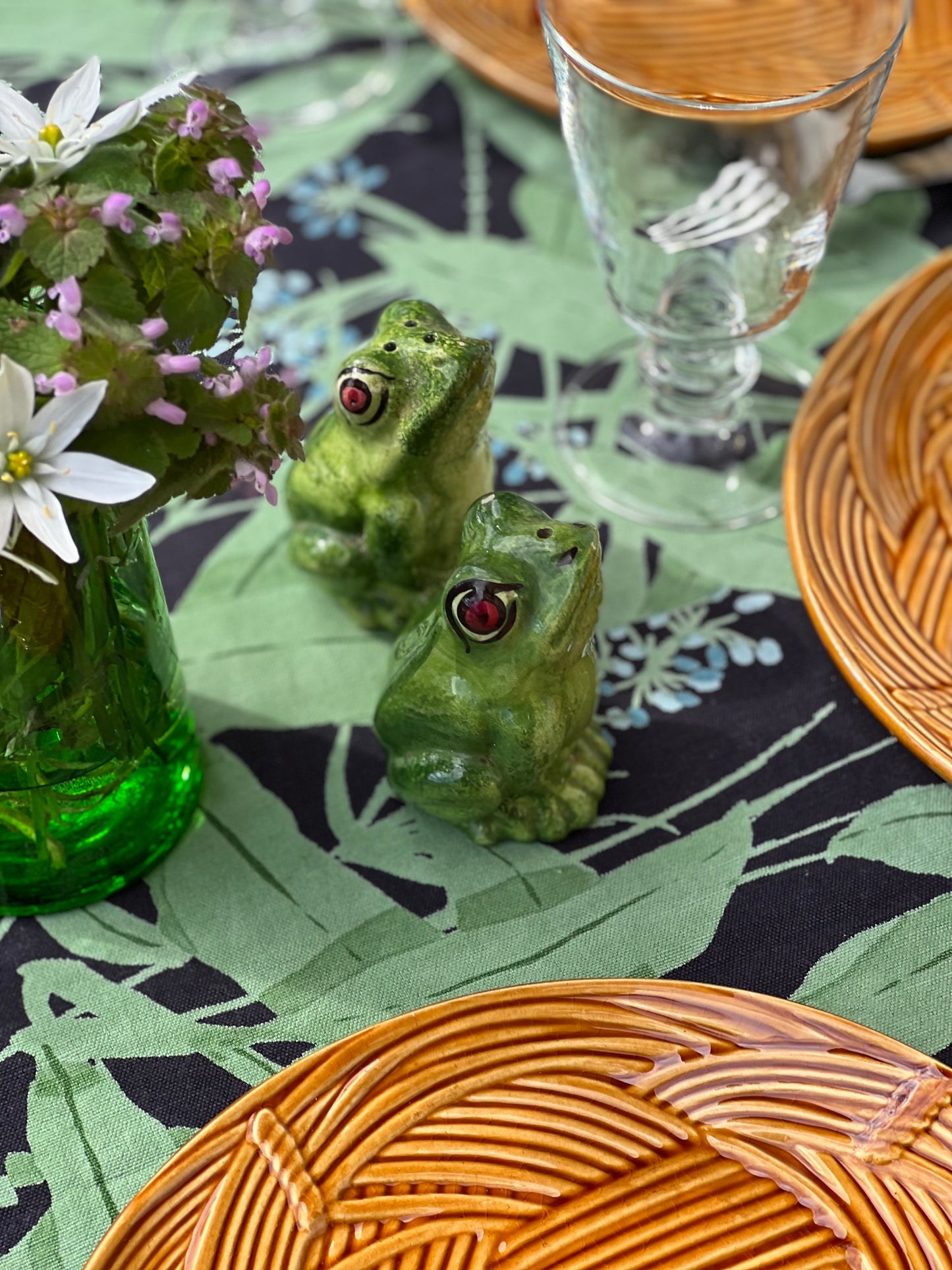 Salière et poivrière grenouilles