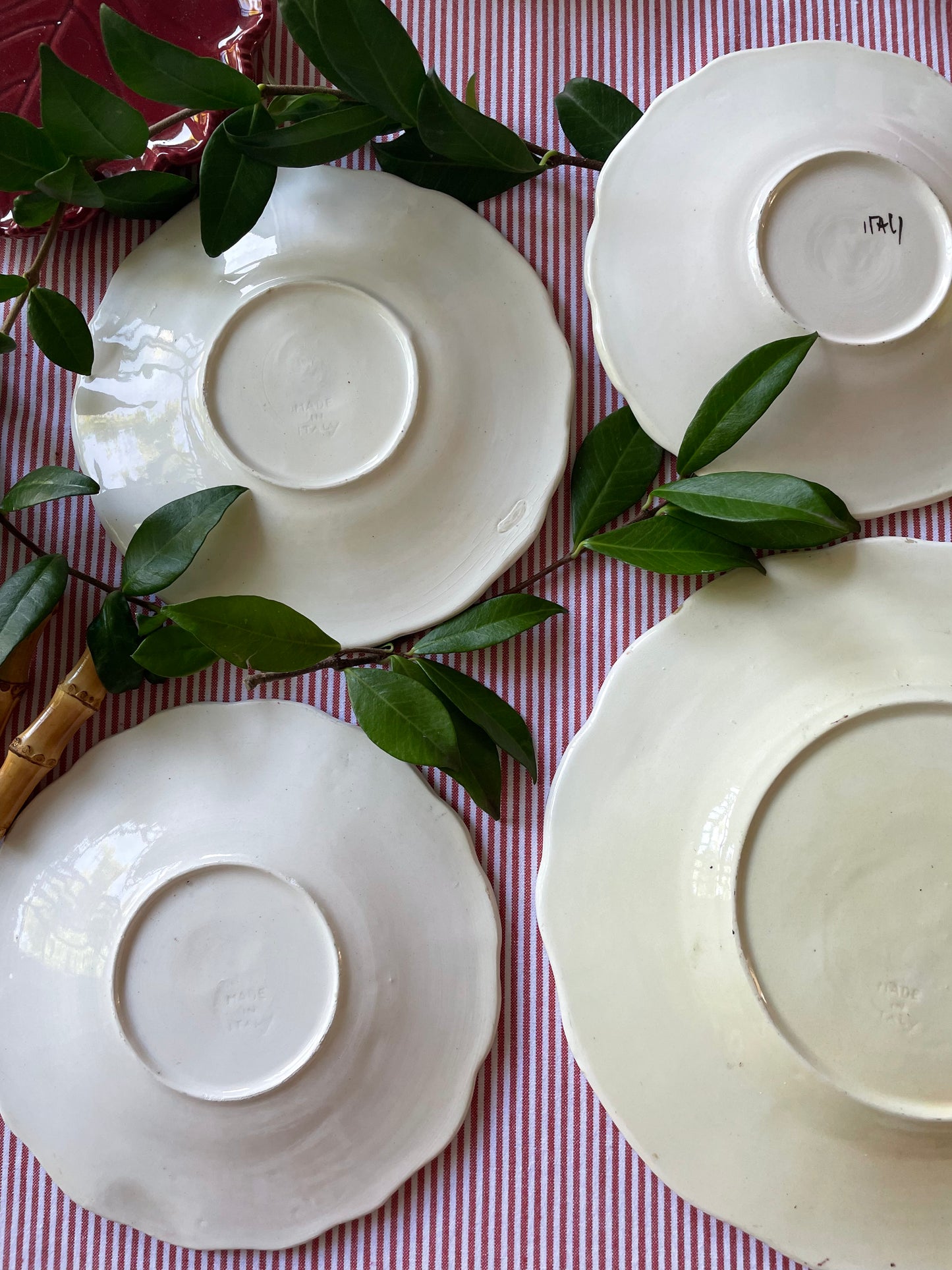 9 assiettes à dessert fruits Made in Italy
