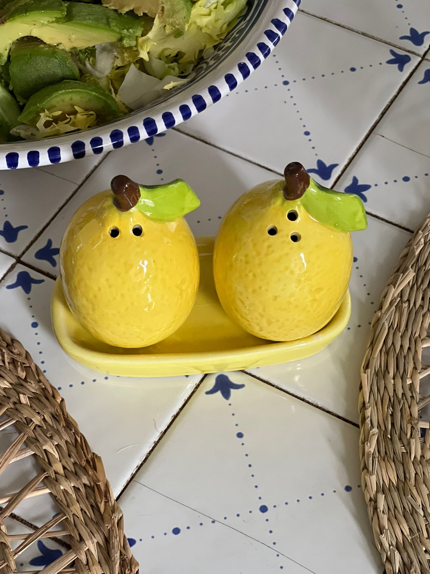 Salière poivrière citrons Made in Italy