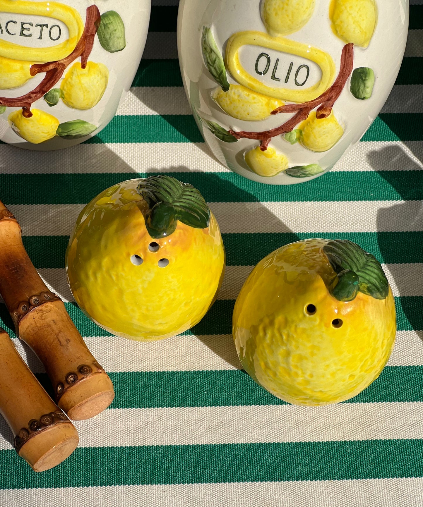 Salière/poivrière citron