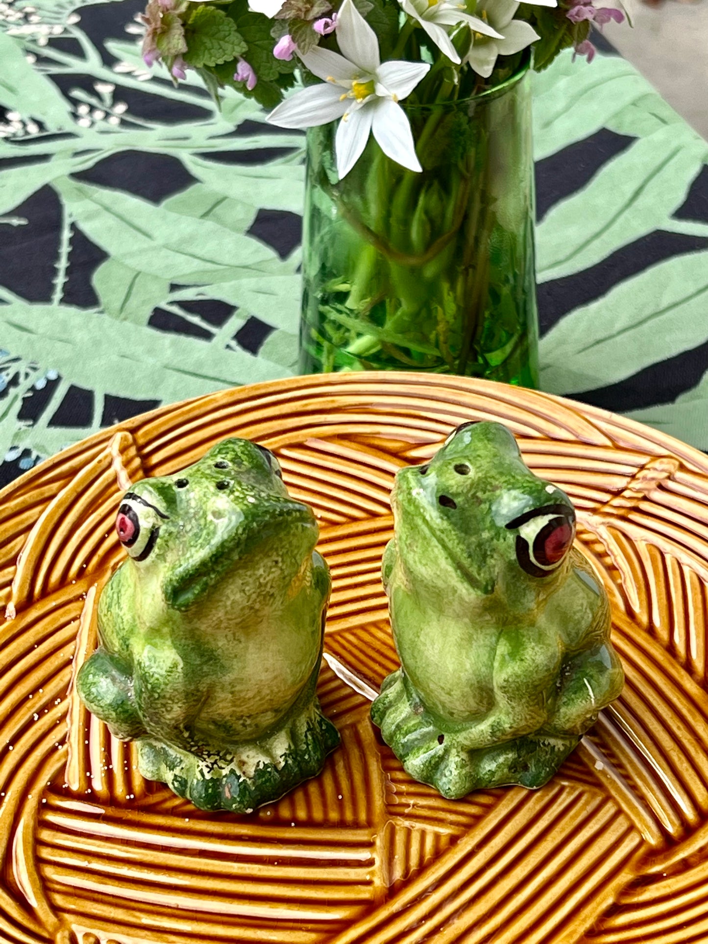 Salière et poivrière grenouilles