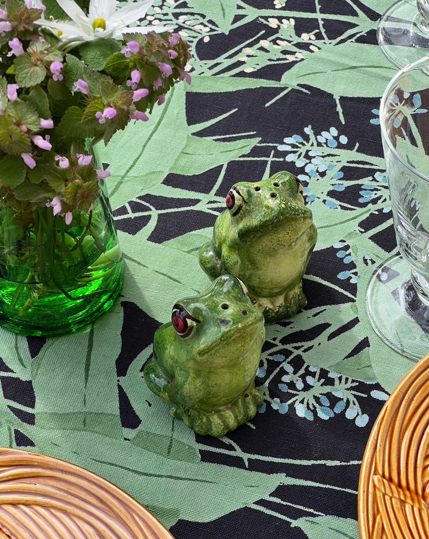 Salière et poivrière grenouilles