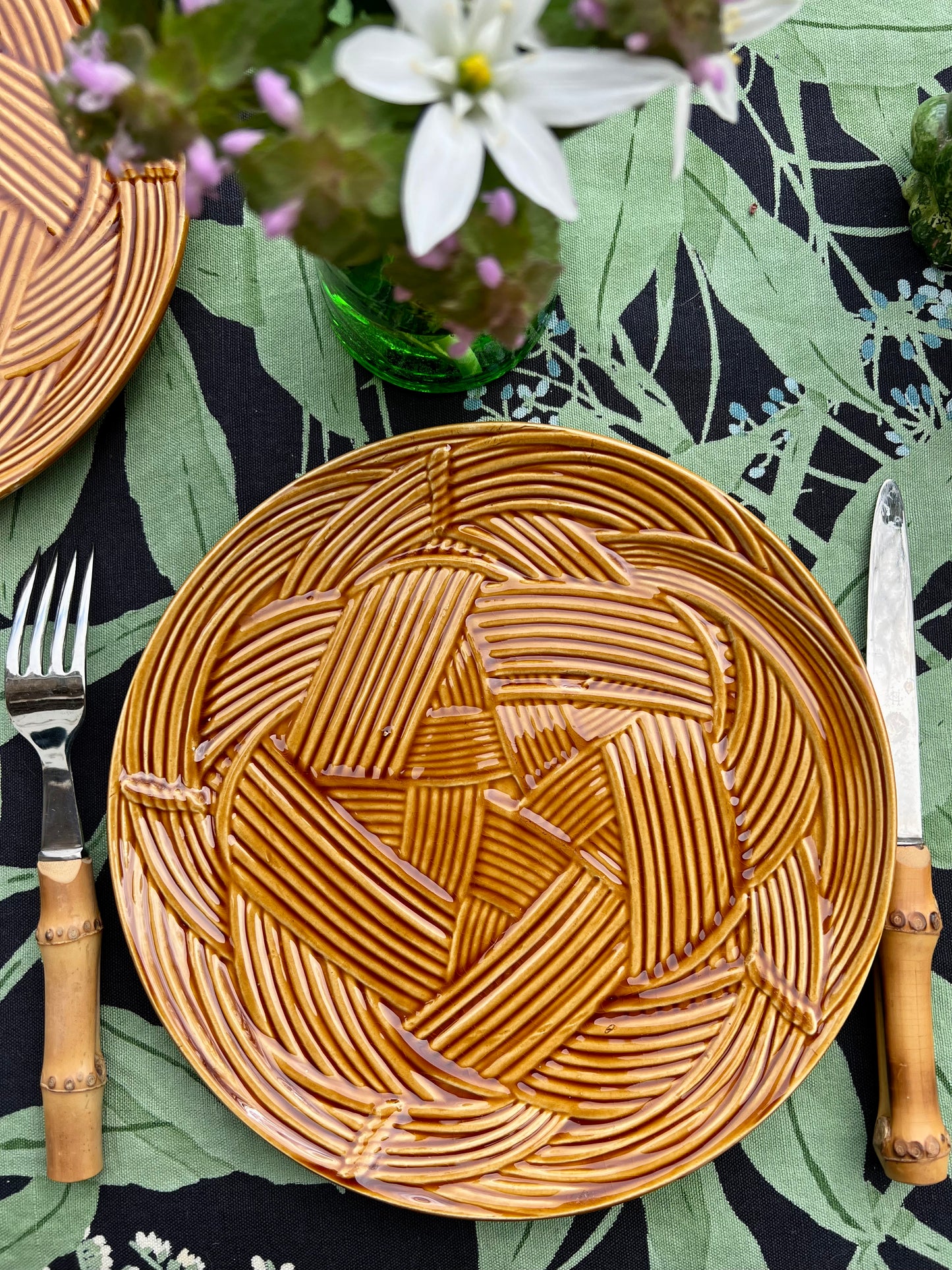 8 assiettes plates cordes GIEN