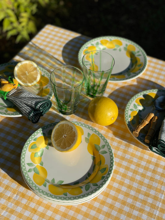 6  assiettes dessert citrons Made in Italy